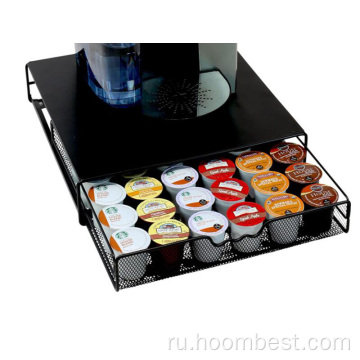 Металлический вращающийся держатель ящика для хранения K-чашки для кофейных капсул Keurig K-cup Ящик для хранения капсул Основание кофеварки
